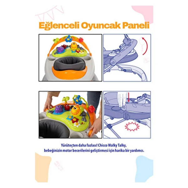 Chicco Walky Talky Sarı Yürüteç - Görsel 8