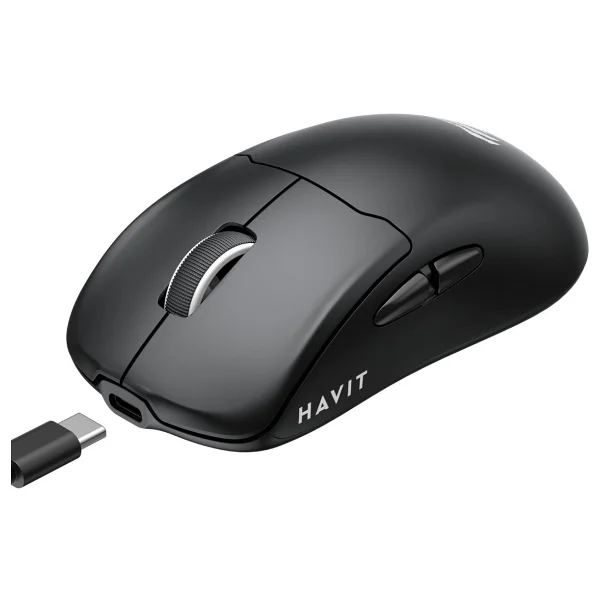 Havit M5 Pro Siyah Şarjlı Optik Kablolu/Kablosuz Oyuncu Mouse - Görsel 4