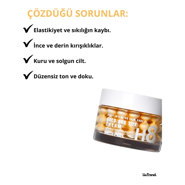MEDIPEEL Gold Age Tox Parlaklık ve Esneklik Kazandıran 50 ml Yaşlanma Karşıtı Krem - Görsel 3