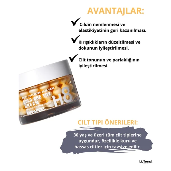 MEDIPEEL Gold Age Tox Parlaklık ve Esneklik Kazandıran 50 ml Yaşlanma Karşıtı Krem - Görsel 4