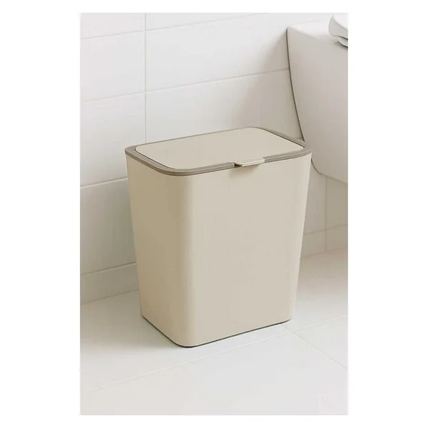 Primanova Flip Banyo Mutfak Tezgah Üstü Çöp Kovası - Bej - 001-Renkli - Görsel 4