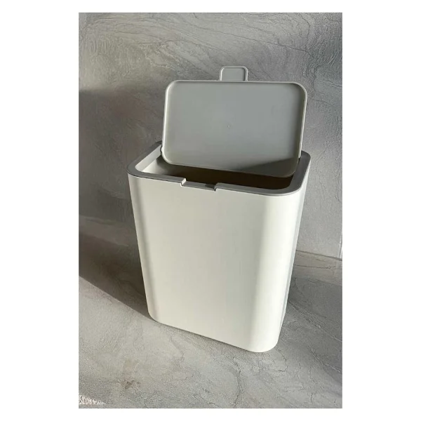 Primanova Flip Banyo Mutfak Tezgah Üstü Çöp Kovası - Bej - 001-Renkli - Görsel 6