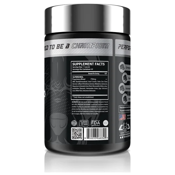Core Champs Super Drol Choline Dmae , Acety L-Carnitine , Ajuga Turkesteron 60 Caps - By Kai Greene - Görsel 2