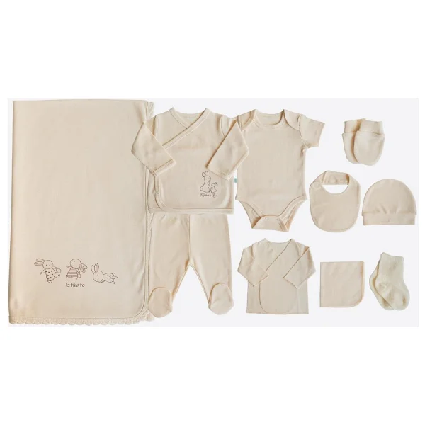 Kitikate Organik New Basic 10'lu Hastane Çıkış Seti Natural - 0 - 1 Ay - Naturel - Görsel 4