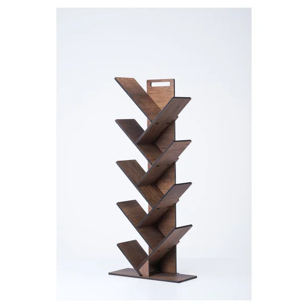 Vigo Wood - Mk10 Geometrik 8 Raflı Ağaç Kitaplık (Büyük) - Görsel 7