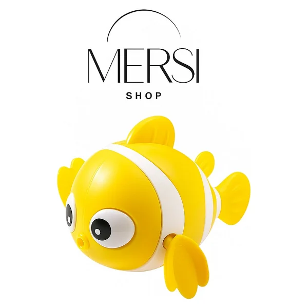 Mersi Shop Kurmalı Yüzen Balık Banyo Oyuncağı Su Içinde Hareket Eden Bebek ve Çocuk Banyo Oyuncağı - Sarı - Görsel 2