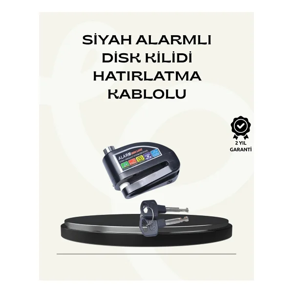 Eco Lounge Çift Modlu 110DB Alarmlı Disk Kilidi Suya Dayanıklı - Görsel 2