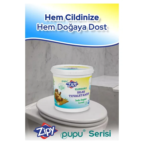 4 Katlı Yedek Suda Dağılan Formül Ultra Yumuşak 500 Adet Islak Tuvalet Kağıdı - Görsel 7