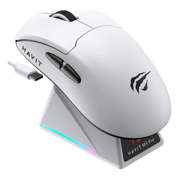 Havit M5 Pro Siyah Şarjlı Optik Kablolu/Kablosuz Oyuncu Mouse - Görsel 8