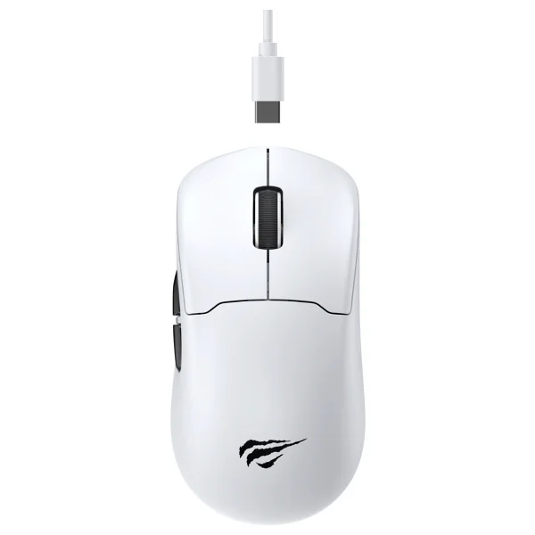 Havit M5 Pro Beyaz Şarjlı Optik Kablolu/Kablosuz Oyuncu Mouse - Görsel 5