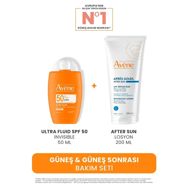 Avene Güneş & Güneş Sonrası Bakım Seti (Ultra Fluid Spf 50 Invisible 50 ml + After Sun Losyon 200 Ml) - Görsel 6