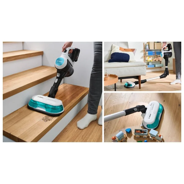 Bosch Unlimited 7 ProHygienic Aqua White BCS71HYG3 Islak Kuru Şarjlı Dikey Süpürge - Görsel 7