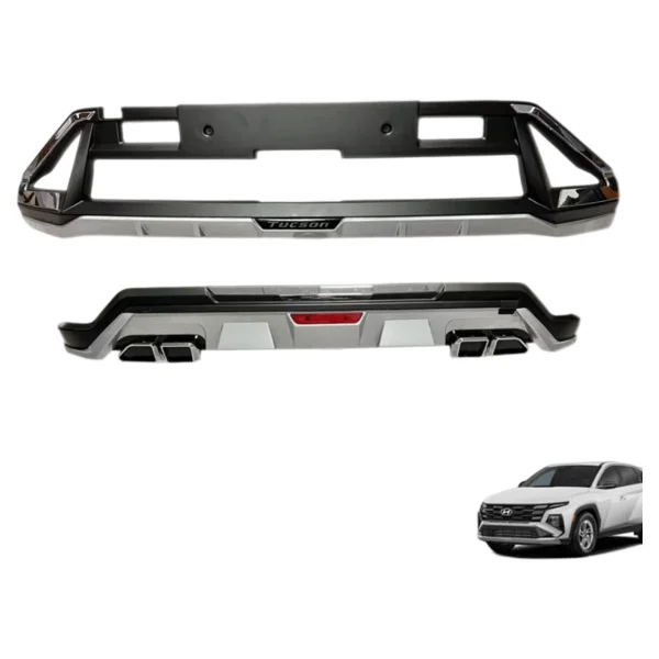 Hyundai Tucson Ön Arka Tampon Koruması Difüzör 2025+ Makyajlı Model - Görsel 4