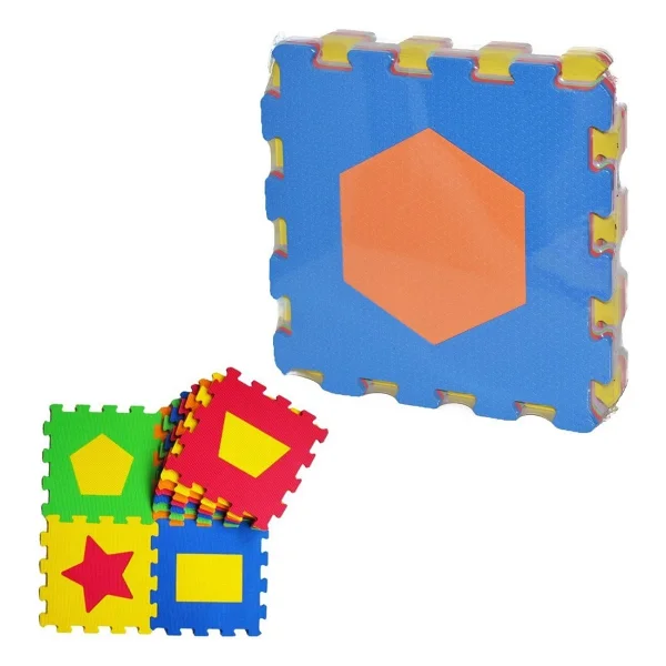 90-955 ECO EVA 33X33 Geomerik Şekilli Oyun Halısı 7mm Kız Erkek Çocuk Oyuncak Eğitici Oyuncaklar - Görsel 4