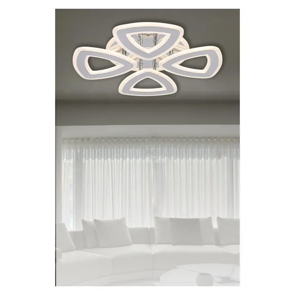 Eray Aydınlatma 3264-4 KR Krom 3 Renk Kumandalı LED Avize - Görsel 5