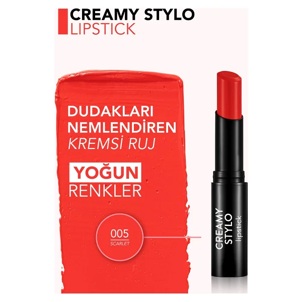 Flormar Creamy Stylo 05 Scarlet Stick Ruj - Görsel 4