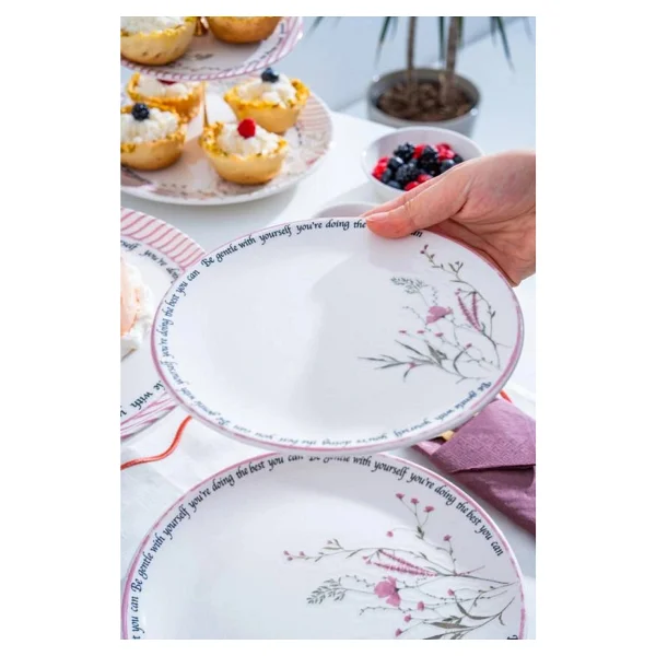 Acar Laila HCA9085 19 cm 6'lı Seramik Pasta Tabağı - Görsel 2