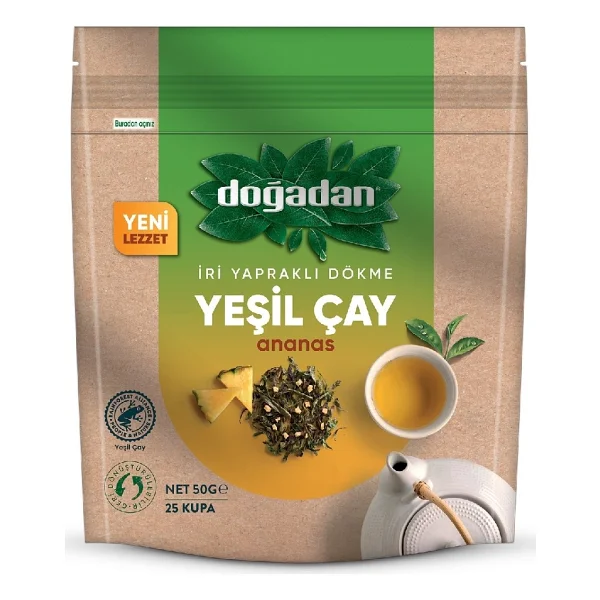 Doğadan Ananaslı Yeşil Çay 50 gr - Görsel 2