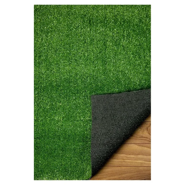 Meta Halı mt Dekoratif Premium Kalite Suni Balkon Bahçe Kaymaz Taban Çim Halı 7 mm - Yeşil - Görsel 4