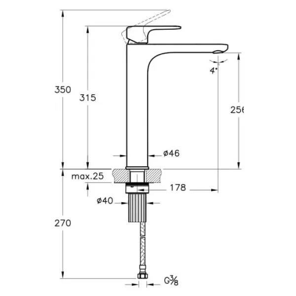 Artema Root Round A42707 Krom Çanak Lavabo Bataryası - Görsel 6