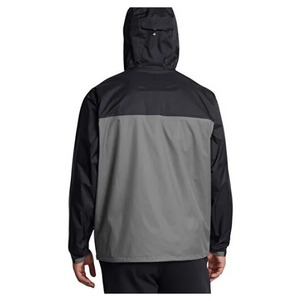Under Armour Cloudstrike Colorblock 1381880-001 Kapüşonlu Siyah Erkek Yağmurluk - Görsel 2