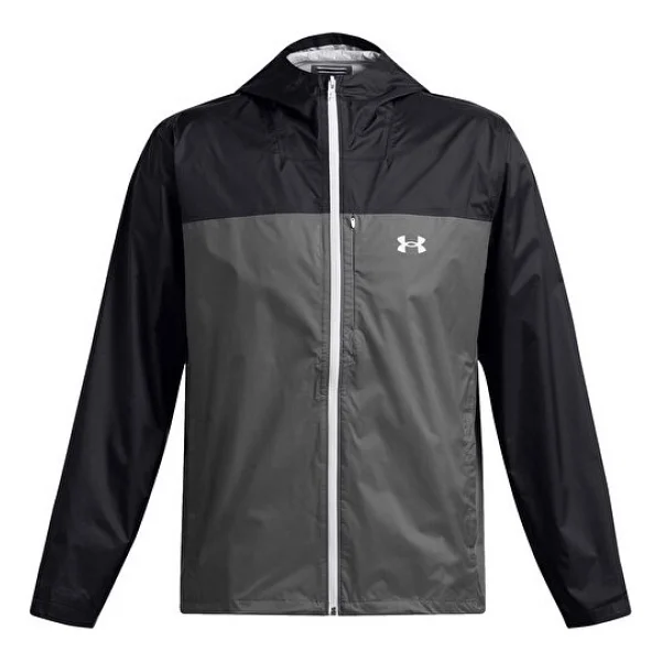 Under Armour Cloudstrike Colorblock 1381880-001 Kapüşonlu Siyah Erkek Yağmurluk - Görsel 3