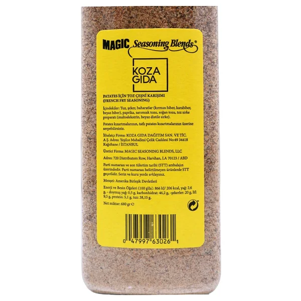 Magic Seasoning Blends French Fry Baharatı 680 gr - Görsel 2