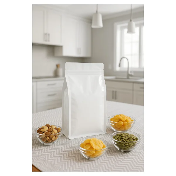 Plas+Plus Flat Bottom Kilitli Doypack Kahve Kuruyemiş Bakliyat Kedi Kumu Yem Saklama Torbası 33x17 cm 25 Adet - Görsel 4