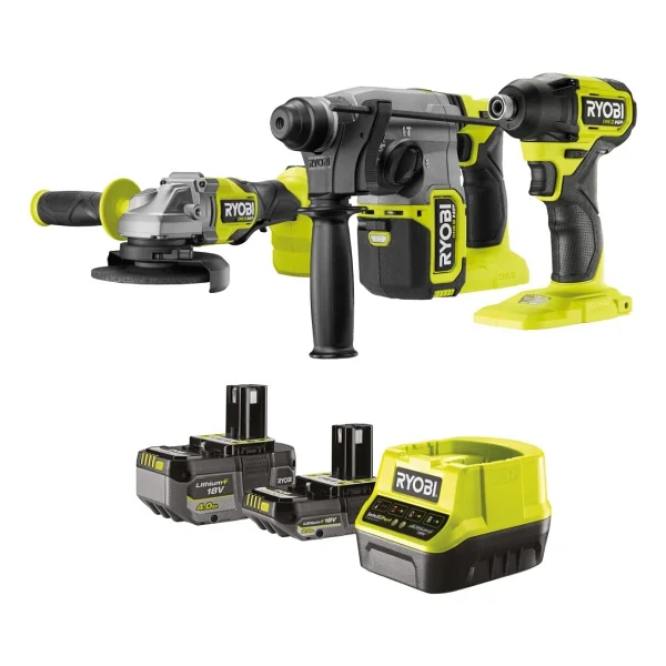 Ryobi RCK183D-242S 2+4 Ah Çift Akülü Elektrikli El Aletleri Seti - Görsel 3