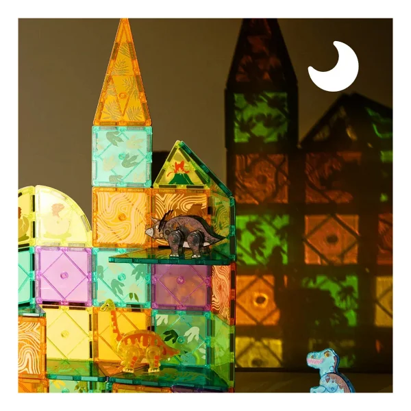 Mideer Magnetic Tiles Jurassic Macerası MD1499 48 Parça Blok Oyuncak - Görsel 10