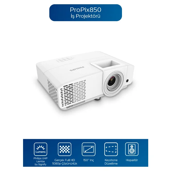 Philips ProPix 850 PRX850 4000 Lümen Full HD Projeksiyon Cihazı - Görsel 2