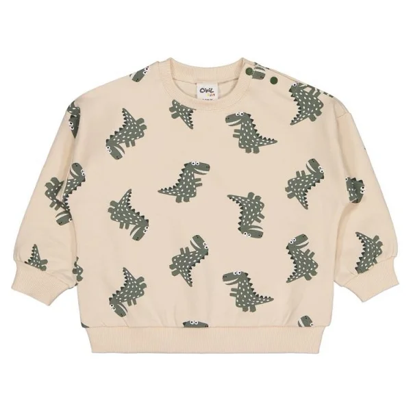 Civil Baby Benekli Dino Empirme 6-18 Ay Sweatshirt - Kahverengi 9-12 Ay - Görsel 4