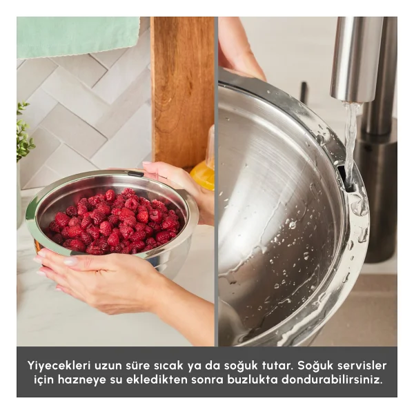Karaca Mutfaksever İce Hot Bowl 20 cm Çelik Karıştırma Kabı - Görsel 6