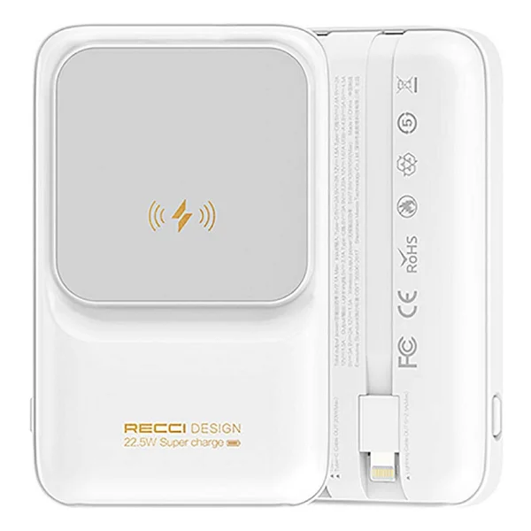 Recci RPB-W10 Polaris 10000 mAh Hızlı Şarj Kablosuz Powerbank - Görsel 6