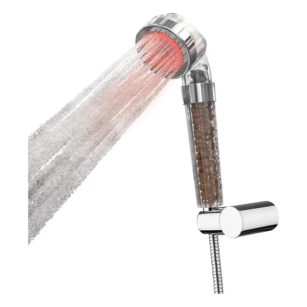 House Pratik Hp51 Isıya Duyarlı Led Işıklı Duş Başlığı Gümüş Gümüş - Görsel 5