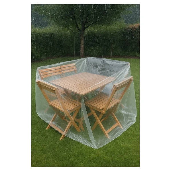 Dekals Su Geçirmez Naylon Bahçe Mobilya Koruma Örtüsü 240X165 cm Köşeli Masa İçin - Görsel 3