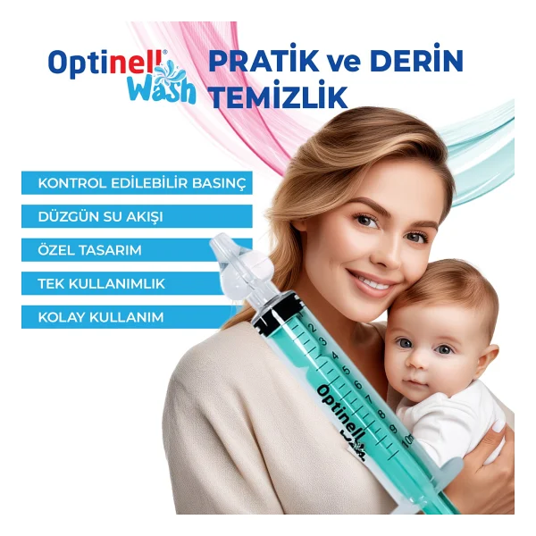 Optinell Bebek Burun Şırıngası BPA İçermeyen 4 Adet Burun Temizleme ve Yıkama Seti - Görsel 6