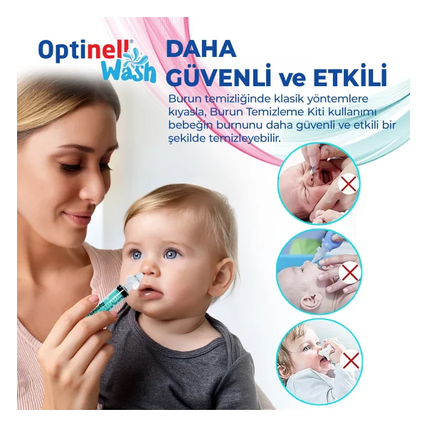 Optinell Bebek Burun Şırıngası BPA İçermeyen 4 Adet Burun Temizleme ve Yıkama Seti - Görsel 7