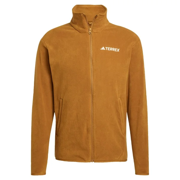 Adidas Multi Essentials JP0797 Tam Fermuarlı Taba Erkek Polar - Görsel 3