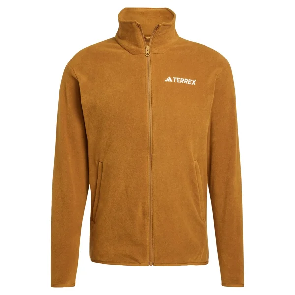 Adidas Multi Essentials JP0797 Tam Fermuarlı Taba Erkek Polar - Görsel 5
