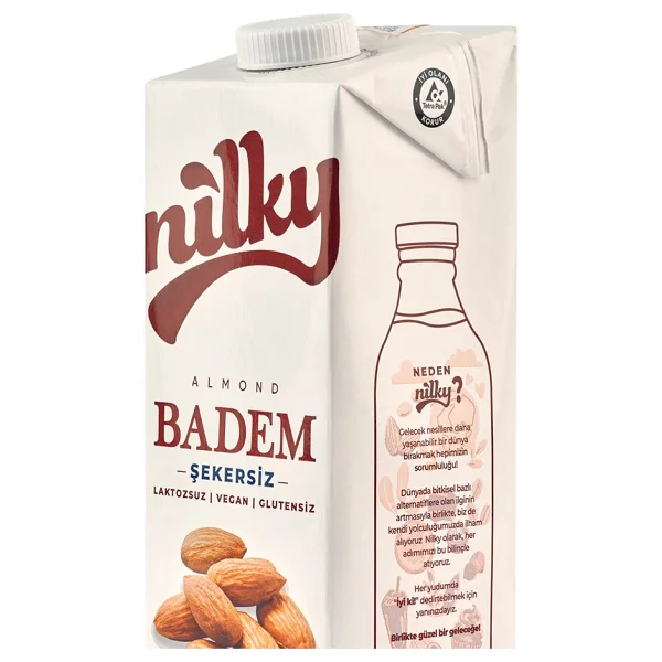 Nilky Şekersiz Badem Sütü 1 lt - Görsel 2