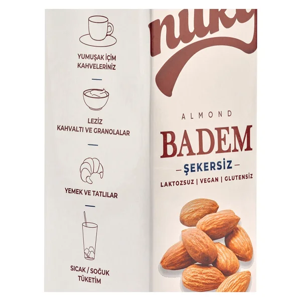 Nilky Şekersiz Badem Sütü 1 lt - Görsel 3