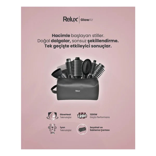 Relux Glowair AS8700 7in1 Saç Şekillendirme Seti - Görsel 4