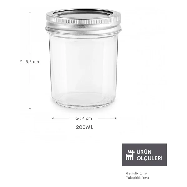 Karaca x Refika 200 ml Boyunsuz Cam Kavanoz - Görsel 8