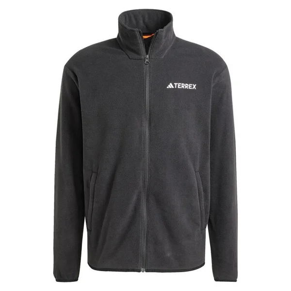 Adidas Multi Essentials JP0795 Tam Fermuarlı Siyah Erkek Polar - Görsel 6