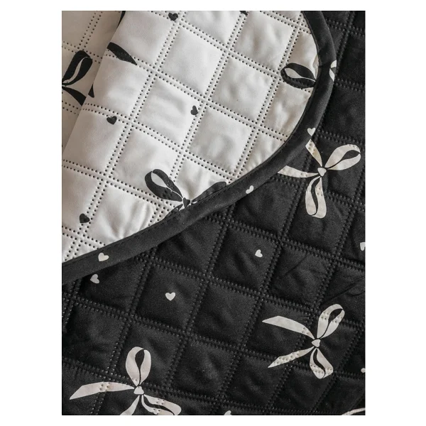 Lc Waikiki Yeni Sezon Fiyonk Desenli Çift Kişilik Yatak Örtüsü 200X220 cm - Siyah - Görsel 4