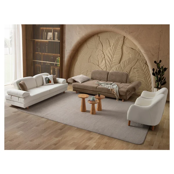 Eymense Aries Yataklı Sandıklı Koltuk Takımı 3+3+1+1 Kahverengi - Görsel 4