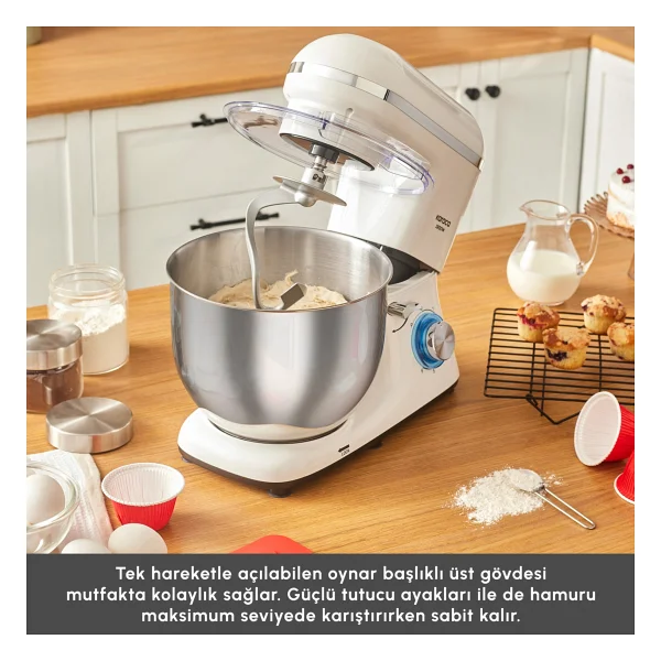 Karaca Chefcrafter 1900 W Porcelain White 7 lt Stand Mikser - Görsel 5