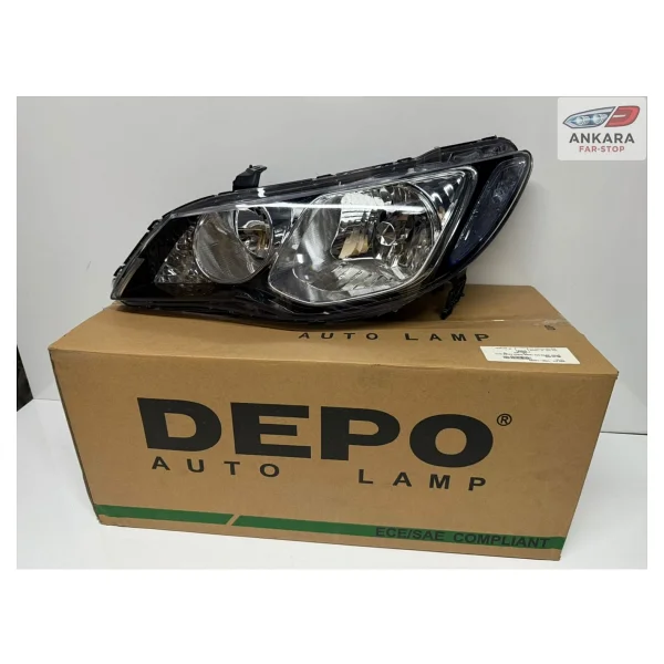 Honda Civic Fd6 2007-2009 Makyajsız Kasa Far Lambası Sol Sedan Xenonsuz Tip-sol Far-depo Marka - Görsel 2
