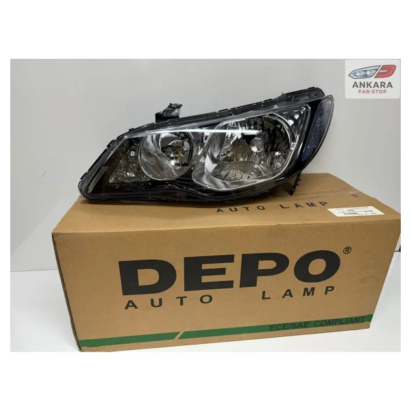 Honda Civic Fd6 2007-2009 Makyajsız Kasa Far Lambası Sol Sedan Xenonsuz Tip-sol Far-depo Marka - Görsel 3